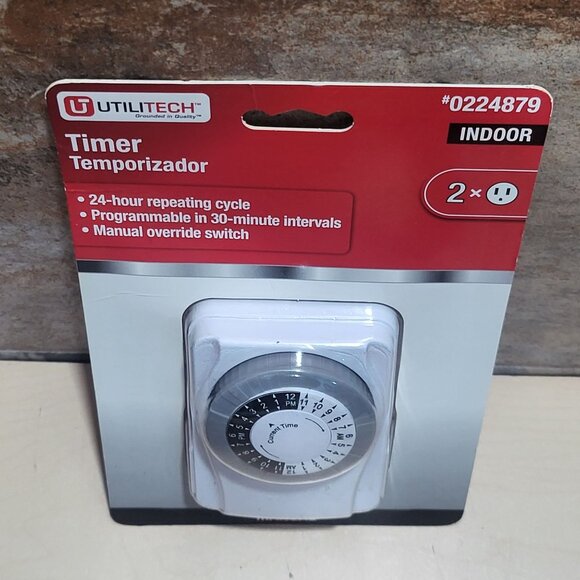 Utilitech Indoor Mechanical Timer Temporizador New Sealed - Picture 3 of 11